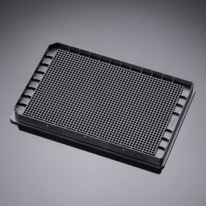Corning BioCoat Poly-D-Lysine 1536 Well Black/Clear Flat Bottom Microplate, 5/Pack, 50/Case