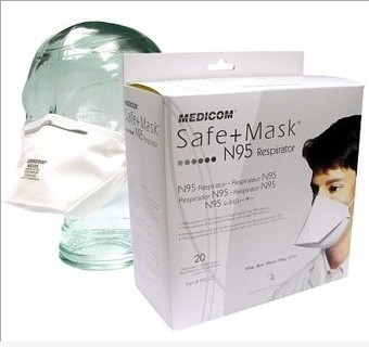 Safe+Mask N95口罩，Niosh认证，折叠式；包装：20只/盒；8盒/箱