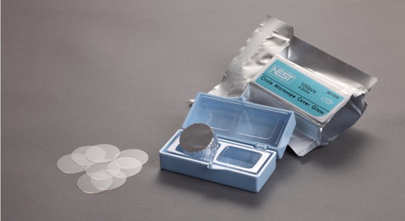 细胞爬片, 20mm, 12孔细胞培养板用 ,100个/包, NEST 品牌，激光共聚焦