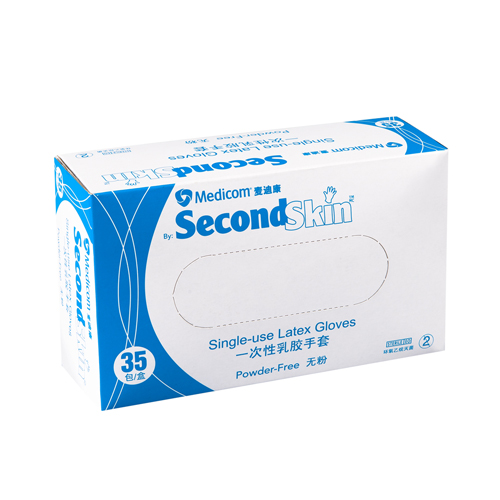 灭菌型乳胶检查手套.无粉.麻面.灭菌.PE袋；小号,独立包装,70只/盒；10盒/箱,